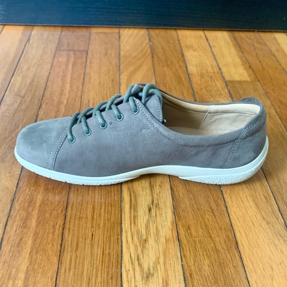 Hotter Dew Dark Stone Nubuck Leather Lace-Up Shoes - Size 10 - Picture 3 of 8